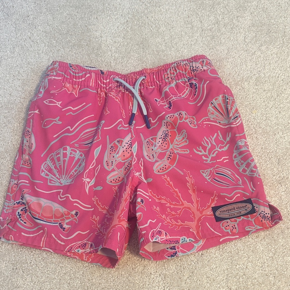 Boys Vineyard Vines Pink Swim Shorts